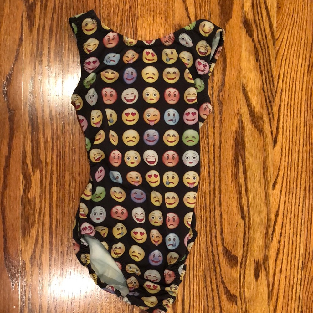 Emoji gymnastics leotard